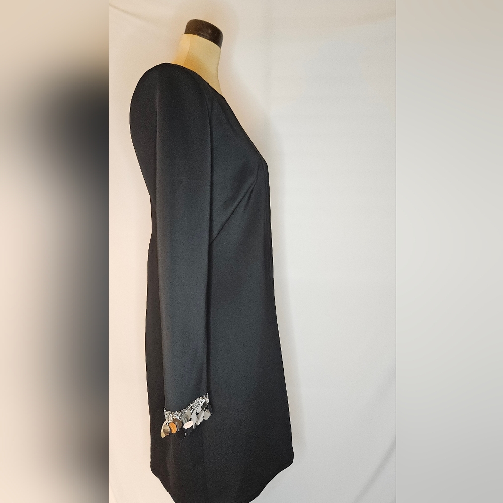 Sho Black Long Sleeve Dress with Sequin Details - XL - Picture 4 of 9